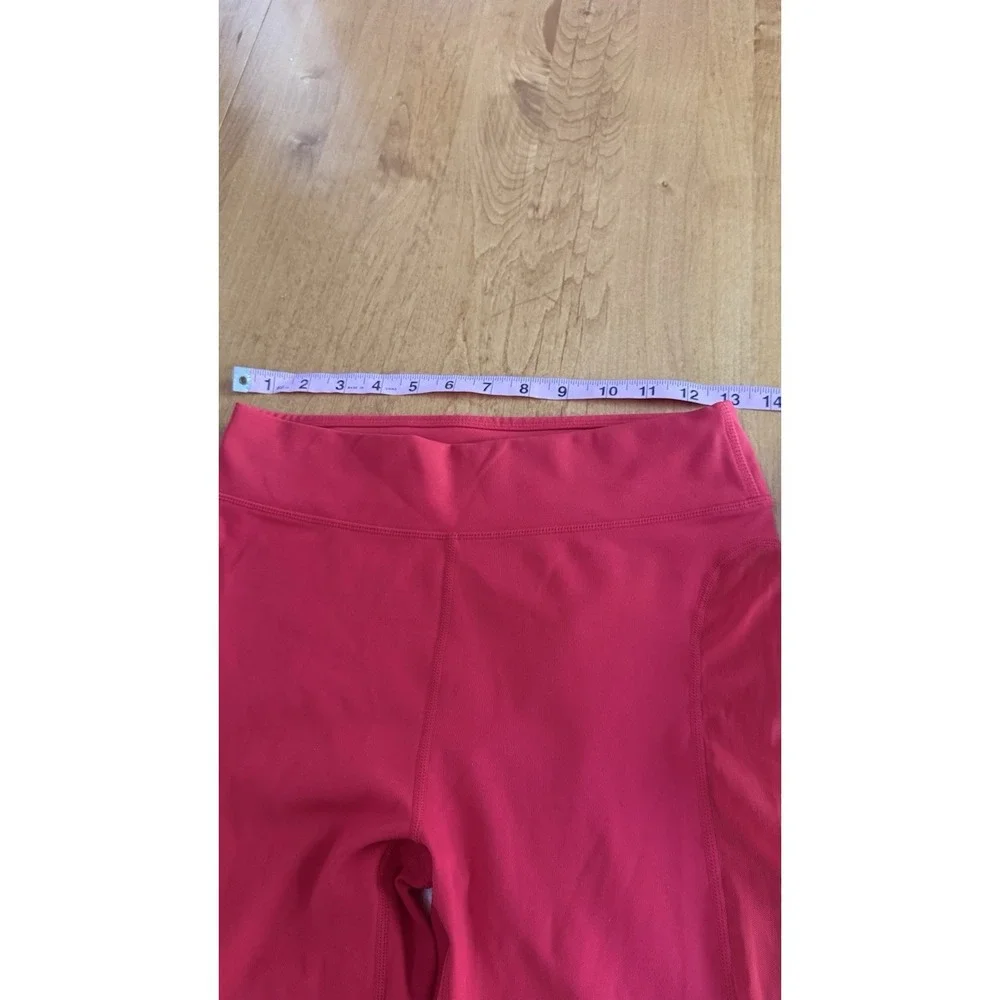 Fabletics PureLuxe High Rise Red Ankle Leggings Women's XS Stretch Elastic Waist